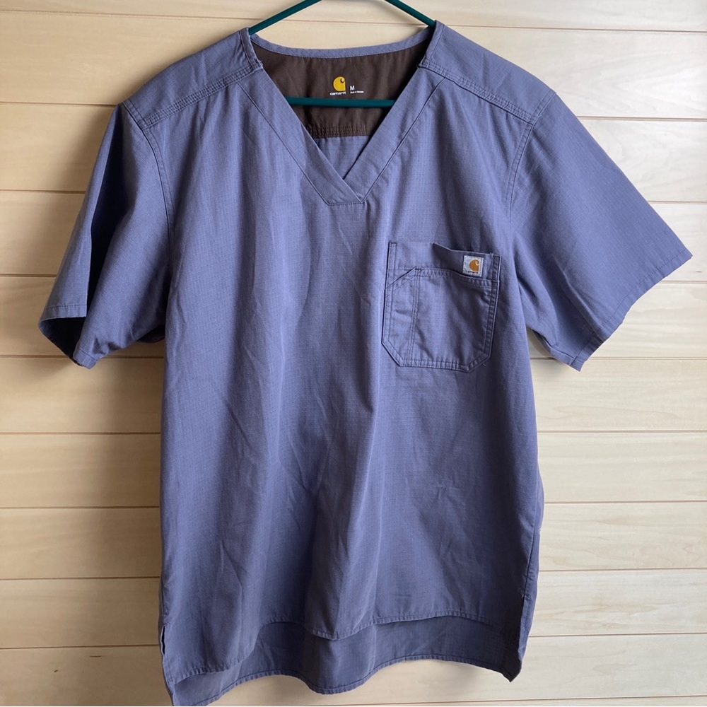 Carhartt Men’s Gray Scrub Short Sleeve Shirt Size Medium